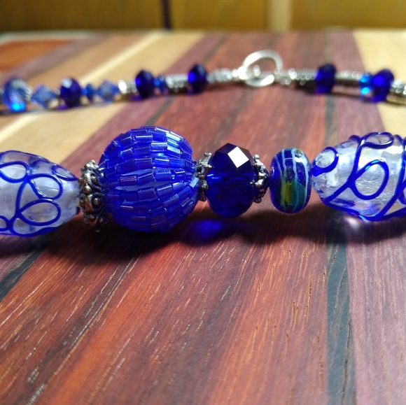 Cobalt Blue Bead Beauty of a Necklace - Picture 8 of 8